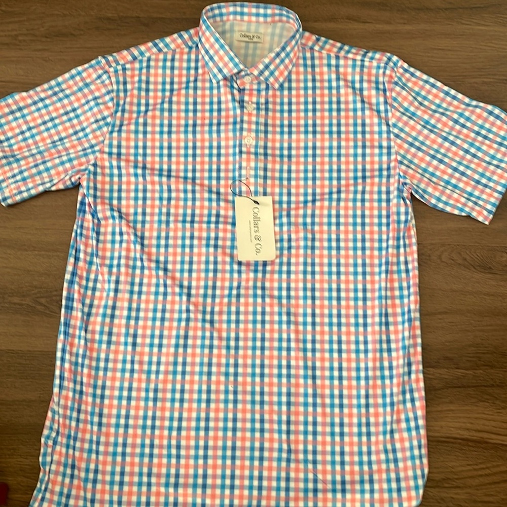 Collars & Co. Com Polo Men Dress Shirt Size L. NWT